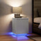 vidaXL - Nachtkastjes - met - led-verlichting - 2 - st - 38x34x50 - cm - wit