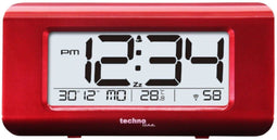 Technoline WT-197 - Radiogestuurde wekker - Alarmfunctie met snooze - Rood