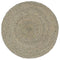 vidaXL - Placemats - 4 - st - rond - 38 - cm - jute - effen - grijs
