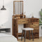 vidaXL - Kaptafel - met - Lades - - - Oud - Hout - 50x41x140 - cm