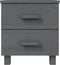 vidaXL - Nachtkastjes - HAMAR - 2 - st - 40x35x44,5 - cm - grenenhout - donkergrijs