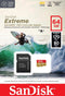 Sandisk MicroSD Extreme - microSDXC 64GB - 190MB/s UHS-I Class 10 A2 - Waterproof Schokbestendig