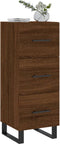 vidaXL - Dressoir - 34,5x34x90 - cm - bewerkt - hout - bruin - eikenkleur