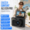 Strex Digitale Camera 5K 75MP - Fototoestel - Compactcamera met Wifi - Vlog Camera - Fotocamera voor Kinderen - 18x Zoom - Draaibaar Scherm - Zwart