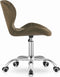 Bureaustoel AVOLA DORY-21 Bruin, Velvet Zitting, Ergonomisch en Verstelbare Zithoogte, 5-Poot Chrome Basis, Geschikt voor Thuis en Kantoor, Max. 110 kg