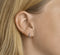 Glams klapoorringen - 11 mm - Gerhodineerd zilver