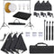 vidaXL - Fotostudioset - met - verlichtingsset, - achtergrond - en - reflector