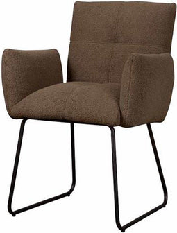 Tower living Dante armchair - fabric Teddy MJ8-7 Dark brown