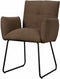 Tower living Dante armchair - fabric Teddy MJ8-7 Dark brown