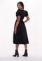NA-KD Puff Sleeve Midi Dress - Dames Jurk - Maat 42 - Lange mouwen