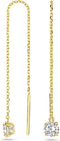 Sparkle14 Dames Oorhangers - Zirkonia - 7cm - Goud
