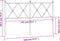 vidaXL - Hoofdbord - 140 - cm - metaal - wit