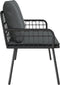 vidaXL - Tuinbank - Zwart - 114x64x78 - cm - Poly - Rattan
