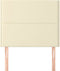vidaXL - Hoofdborden - 2 - st - 80x5x78/88 - cm - kunstleer - crèmekleurig