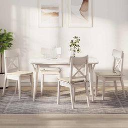 Zitkussens 4 pcs Creme 40 x 40 x 3 cm Katoen Stof