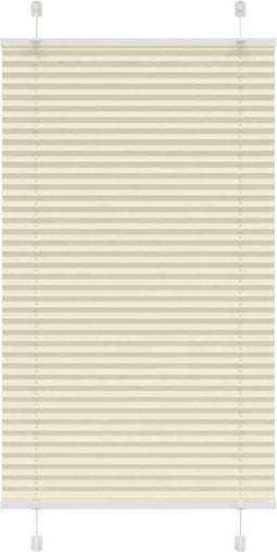 vidaXL - Plissé - rolgordijn - 80x100 - cm - stofbreedte - 79,4 - cm - polyester - crème