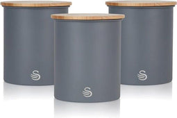 Swan Nordic Opbergblikken - Set van 3 - Grijs