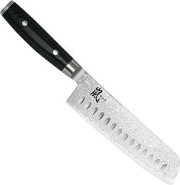 Yaxell Ran Nakiri Koksmes 18cm - VG10, 69-Lagen Damast, Kuilen, Canvas-Micarta Heft