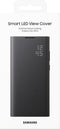 Samsung Galaxy S22 Ultra - Smart LED View Hoesje - Antibacterieel - Zwart