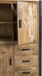 Livingfurn - Kabinetkast Nairobi - 43x100x150 - Mangohout en Gecoat Staal