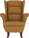 vidaXL - Schommelstoel - met - massief - rubberwood - poten - fluweel - bruin