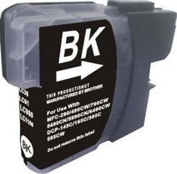 Merkloos – Inktcartridge / Alternatief voor de Brother LC-980BK inktcartridge Zwart inktmedia huismerk Cartridge