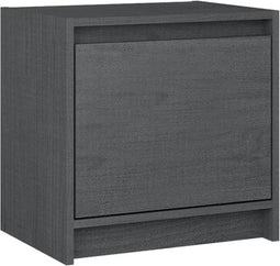 vidaXL - Nachtkastje - 40x30,5x40 - cm - massief - grenenhout - grijs