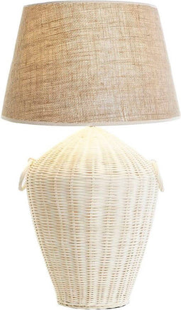 DKD Home Decor - Bureaulamp - 50 W E27 - Wit Bruin 42 x 42 x 70 cm