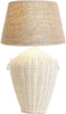 DKD Home Decor - Bureaulamp - 50 W E27 - Wit Bruin 42 x 42 x 70 cm