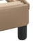 vidaXL - Bedframe - met - hoofdbord - kunstleer - cappuccinokleurig - 90x200 - cm