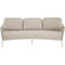 Loungebank Marseille - Aluminium frame - 230x103x77cm - Matt beige - Teak armleuning - Beige rope (ø5mm) - Olefin kussen 365gr/m²