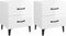 vidaXL - Nachtkastjes - 2 - st - 40x35x47 - cm - hoogglans - wit