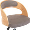 vidaXL - Kantoorstoel - draaibaar - gebogen - hout - en - stof - taupe