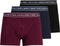 Jack&Jones 3P - Basic Heren Boxershorts - Elastische band met logo - Zwart Donkerblauw Bordeaux (3-pack)