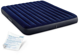 Intex King Dura-Beam Classic Downy Luchtbed - 203x183x25 cm - Fiber-Tech Technologie - Blauw