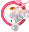 Eenhoorn Roze Kinderfiets - 35,5 cm - 3,5-5 jaar - Hand- & terugtraprem - Zijwieltjes - Verstelbaar zadel - Poppenzitje & mandje