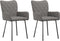 vidaXL - Eetkamerstoelen - 2 - st - stof - lichtgrijs