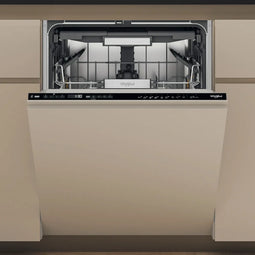 WHIRLPOOL W7IHP40LC - Inbouw vaatwasser 60cm - 15 couverts 40 dB(A) - zwart glas