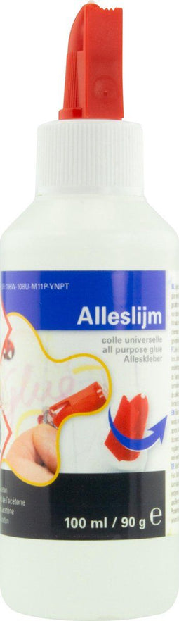 Kangaro alleslijm - 100 ml - fles met lijmspatel rood - K-450001