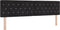 vidaXL - Hoofdbord - met - Kristallen - Knopen - Getuft - Zwart - 180 - cm - Velours