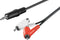 Wentronic 50213 - 3,5mm Jack naar Tulp 2RCA kabel - 150cm - Rood Wit Zwart