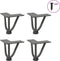 vidaXL - Haarspeld - tafelpoten - 4 - st - 10 - cm - massief - staal - antracietkleurig