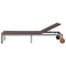 vidaXL - Ligbed - met - wieltjes - poly - rattan - bruin