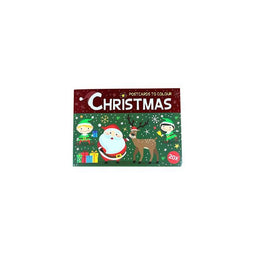 Kerst Kleurkaarten om te versturen - Ansichtkaarten kleuren - Kleurkaarten boekje Kerst - Kleurkaarten voor kinderen - 20 kaarten - Geschikt vanaf 3 jaar