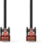 CAT6 Netwerkkabel - RJ45 Male - RJ45 Male - S/FTP - 0.15 m - Rond - LSZH - Zwart - Envelop