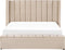 NOYERS - Bed met opbergruimte - Beige - 180 x 200 cm - Fluweel