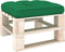 vidaXL - Palletkussen - 58x58x10 - cm - stof - groen
