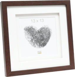 Deknudt Frames fotolijst S65KQ1 - bruin met passe-partout - foto 13x13