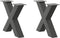 vidaXL - Salontafelpoten - 2 - st - X-vormig - 50x(42-43) - cm - staal - antraciet