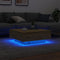 vidaXL - Salontafel - met - LED-Lampen - Artisan - Eik - 80x80x31 - cm